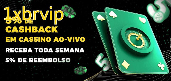 Promoções do cassino ao Vivo 1xbrvip